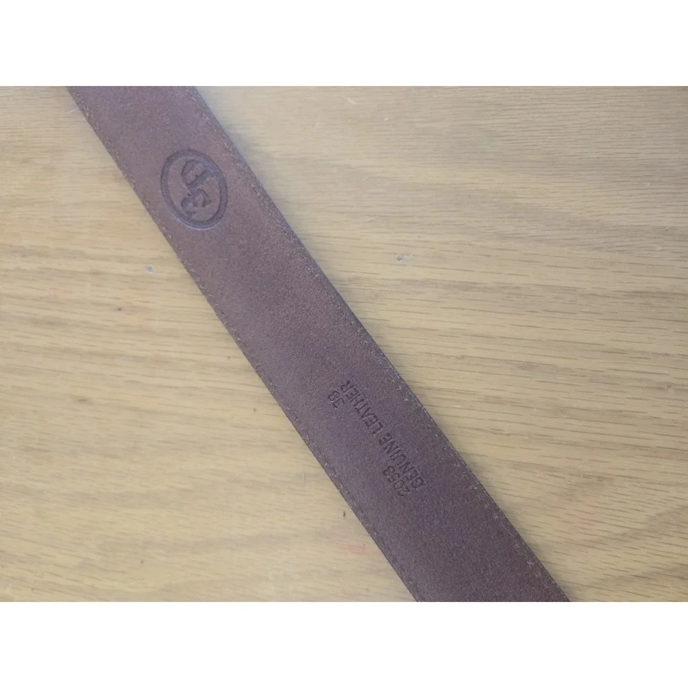3-D Belt Co Leather Belt Brown Full Grain Cowhide Western 2058 USA Size 38
